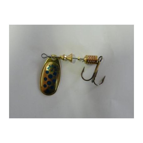 Spoon MEPPS Comet n°2 Gold blue dots