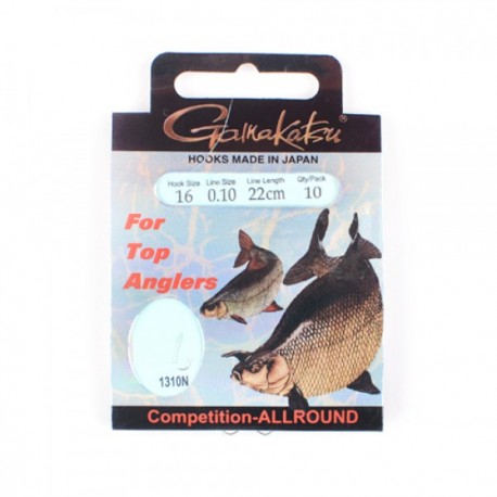 Bas de ligne GAMAKATSU Competition allround 1310B n°20 0.08mm  22cm